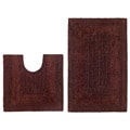 Celebration Reversible 'Race Track' 2-piece Chocolate Bath Rug Set