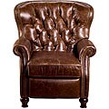 Cambridge Brown Leather Recliner Club Chair