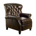 Cambridge Leather Recliner in Chaps Havana Brown