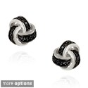 DB Designs Diamond Accent Love Knot Earrings