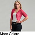 Requirements Women's Crocheted Cropped Cardigan