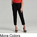 R.Q.T Women's Crop Button Detail Pants