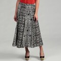 R.Q.T Women's Pull-on Mixed Print Skirt
