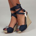 Seychelles Women's 'Areden' Navy Wedge Sandals