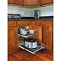 Medium Two-Tier Chrome Wire Cabinet Baskets