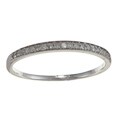 10k White Gold 1/6ct TDW Pave Diamond Band (G-H, I1-I2)