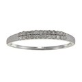 10k White Gold 1/5ct TDW Pave Diamond Band (G-H, I1-I2)