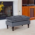 Christopher Knight Home Jeremy Grey Tufted Fabric Ottoman
