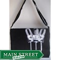 Two Trees Designs Black '3 Microphones' Medium Messenger Bag