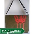 Two Trees Designs Green '3 Microphones' Medium Messenger Bag