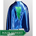 Power Capes Blue and Green Lightning Bolt Superhero Cape