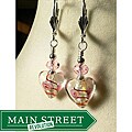 Palmtree Gems Silvertone 'Daphney' Crystal Heart Earrings