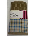 Fabric Cuts Blue Plaid/ Tan Mini Dot Coordinating Fabric (2 yards)