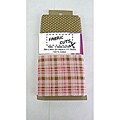 Fabric Cuts Pink/Brown, Plaid/ Mini Dot Coordinating Fabric (2 yards