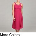 Connected Apparel Women's Jeweled Chiffon Dress