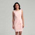 Connected Apparel Women's Blush Beaded Tier Dress