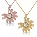 14k Gold 1/6ct TDW Diamond Daisy Necklace (H-I, I1-I2)