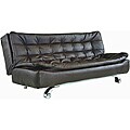 Modena Dark Brown Convertible Euro Sofa Lounger