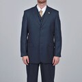 Stacy Adams Men's Navy 3-button Vested Suit