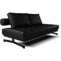 Geneva Black Convertible Euro Sofa Lounger