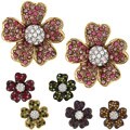 Kenneth Jay Lane Crystal Flower Earrings