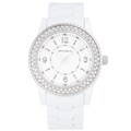 Republic Women's White Resin Strap Glitz Watch