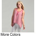 B. Sol Junior's Striped Shark Bite Hem Tank Top