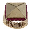 BCBG Pyramid and Satin Edges Ring
