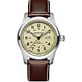 Hamilton Men's Khaki Field Beige Dial Brown Leather Automatic Watch