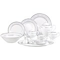 Lorren Home Tuscany Silver 49-Piece Dinnerware Set