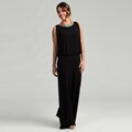Sandra Darren Women's Sleeveless Flared Leg Jumpsuit