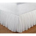 Cotton Voile White 18-inch Drop Bedskirt