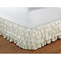 Multi-Ruffle Ivory 15-Inch Drop King Bedskirt
