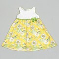 So La Vita Girl's Yellow Cotton Dress