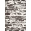 Meticulously Woven Black Streyay Abstract Rug (7'10 x 10')