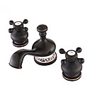 Kraus Apollo Three-hole Basin Faucet with Lift Rod Waste Oil Rubbed Bronze