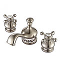Kraus Apollo Three-hole Basin Faucet with Lift Rod Waste Brushed Nickel