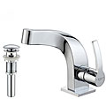 Kraus Typhon Single Lever Basin Faucet and Pop Up Drain with Overflow Chrome