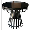 20-inch Flat Top Iron Side Table