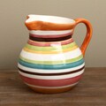 Omniware Rio Striped Ceramic Pitcher