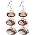 Sterling Silver Smoky Quartz Earrings (India)