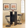 Black Bar Height Table with Brass Trim