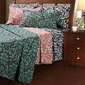 Damask Microfiber Twin-size Sheet Set