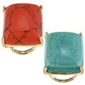 Amrita Singh Gold Plated Rectangle Stone Cocktail Ring