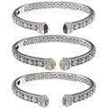 Tacori IV Epiphany Sterling Silver Cubic Zirconia Endcap Cuff Bracelet