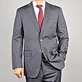 Carlo Lusso Men's Micro Stripe Grey 2-Button Suit