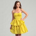 Jessica Simpson Women's Citronelle Taffeta Sequin Ruffle Dress