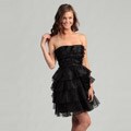 Jessica Simpson Women's Black Ruffle Dress