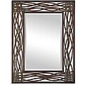 Dorigrass Distressed Mocha Rustic Metal Framed Mirror