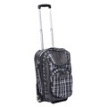 High Sierra ATGo Black Vertical Plaid Carry-on Rolling Laptop Upright